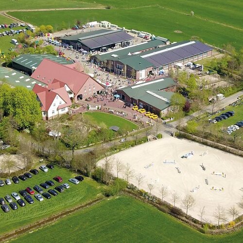 A aerial picture of the court 